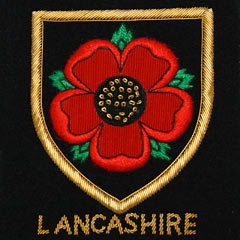 Lancashire Red Rose Wire Blazer Badge